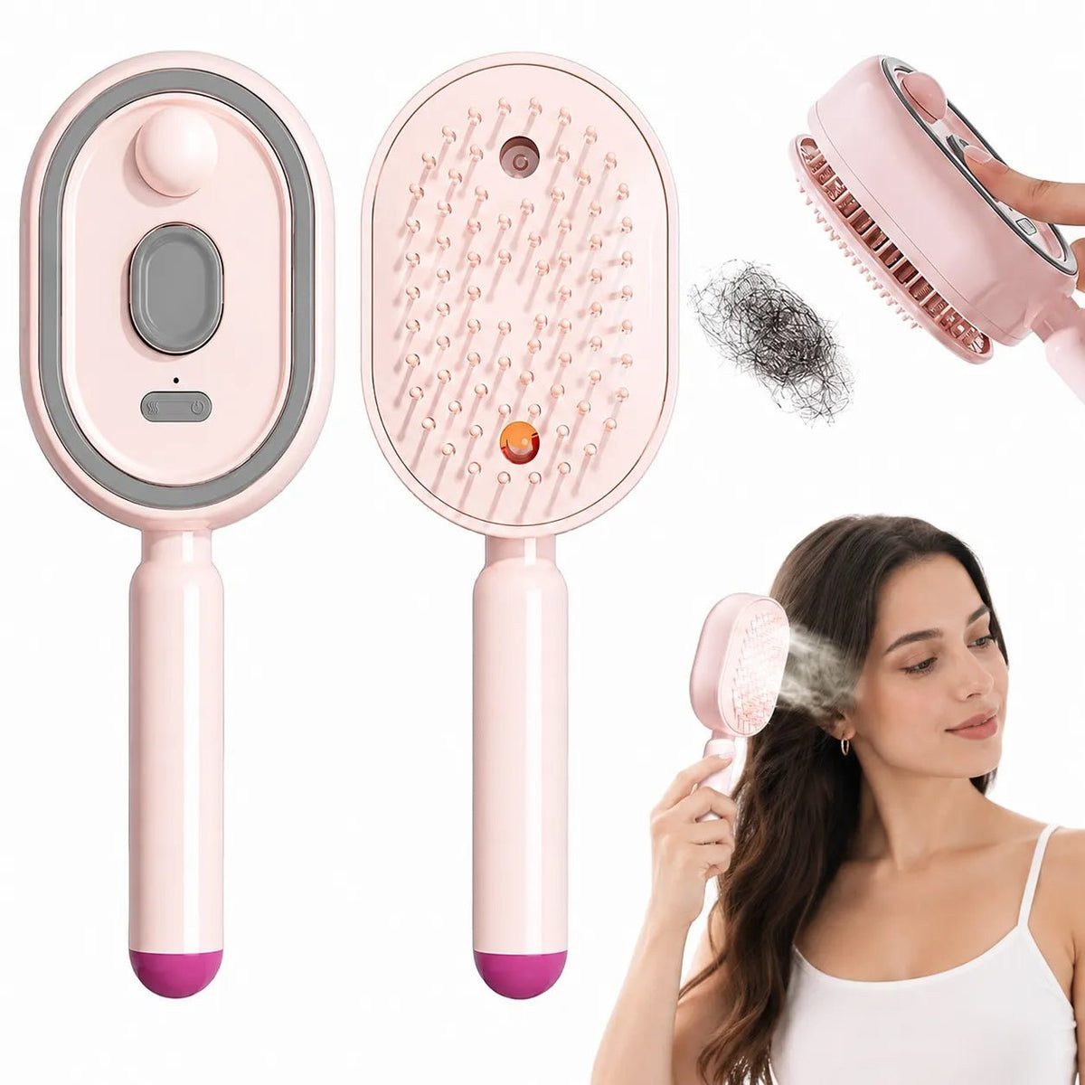 Spazzola Elettrica Districante e Massaggiante per Capelli Ricaricabile USB-C – Anticrespo con Massaggio del Cuoio Capelluto - | Prendilo Subito