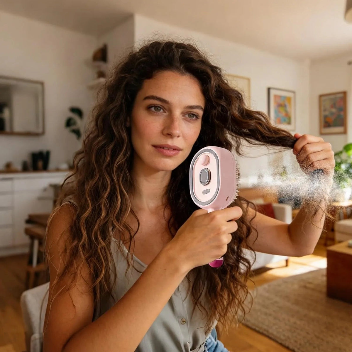 Spazzola Elettrica Districante e Massaggiante per Capelli Ricaricabile USB-C – Anticrespo con Massaggio del Cuoio Capelluto - | Prendilo Subito