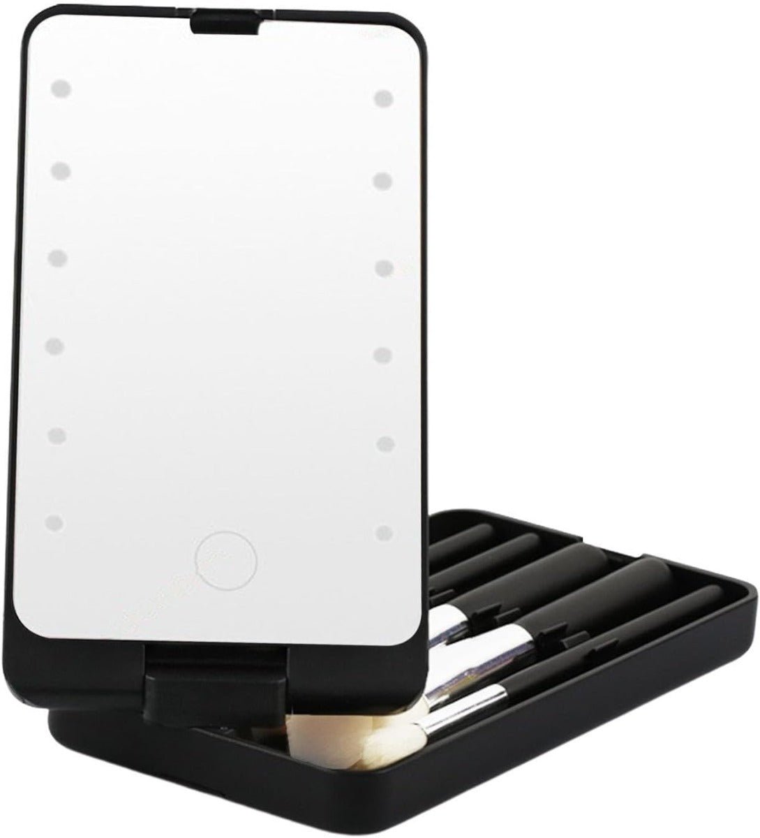 Specchio Portatile LED con Luce Regolabile e Pennelli - | Prendilo Subito