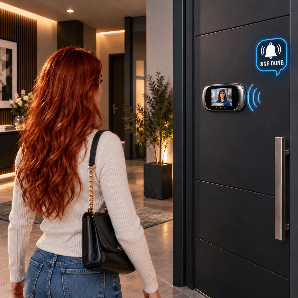 Spioncino Digitale Elettronico per Porta con Telecamera, Schermo LCD a Colori, Memoria Integrata e Visione Grandangolare – Visualizzatore per Porte d'Ingresso - | Prendilo Subito