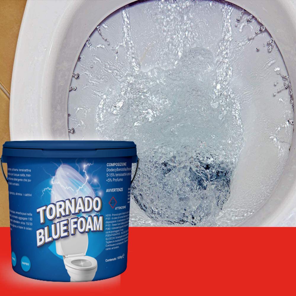 Secchiello detergente schiuma blu Tornado Blue Foam, con schiuma
