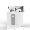 Auricolari bluetooth HX03 bianchi in custodia di ricarica bianca
