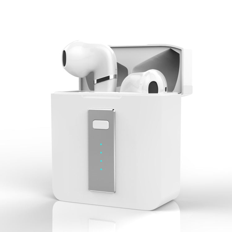 Auricolari bluetooth HX03 bianchi in custodia di ricarica bianca