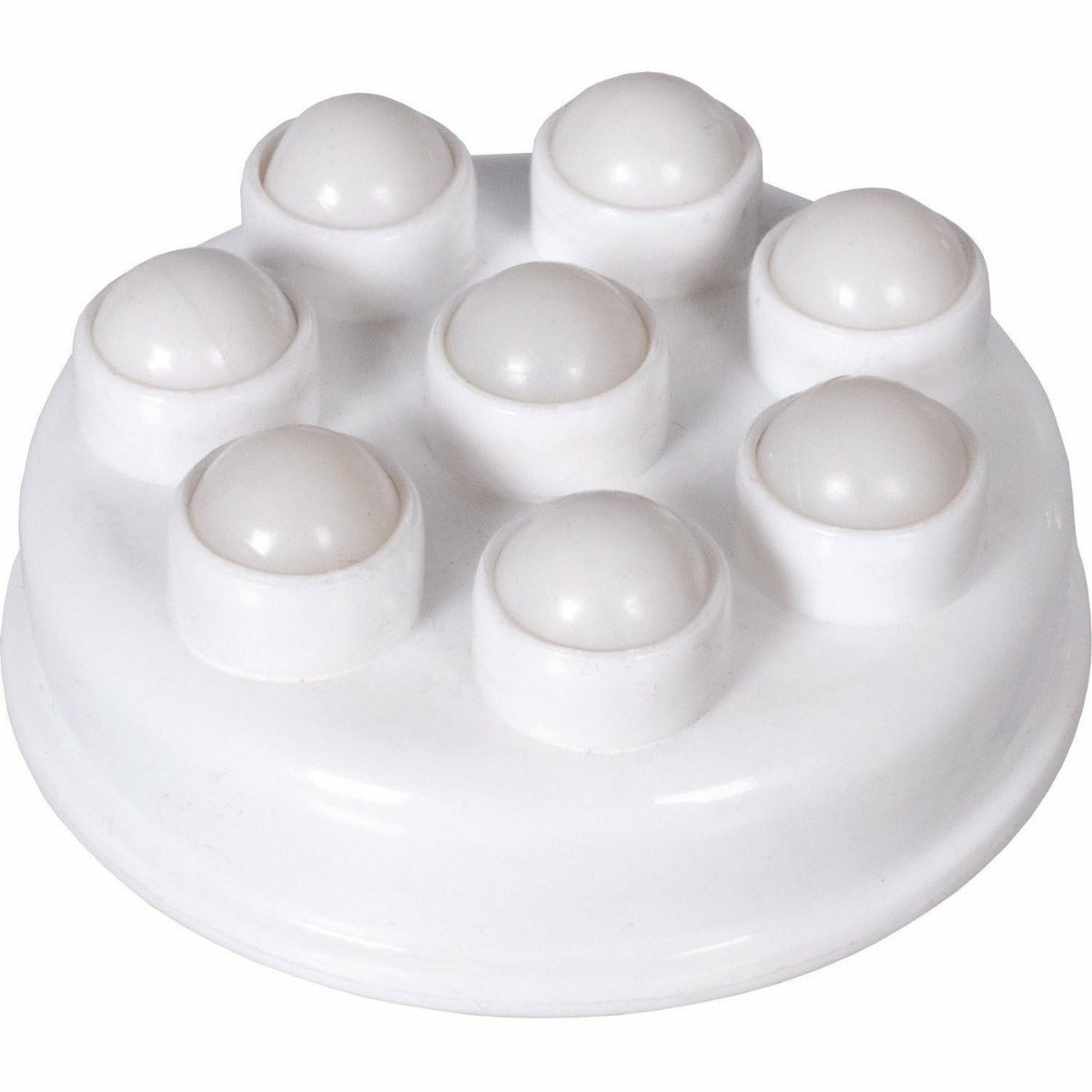 Accessori per massaggiatore drenante: base bianca con 9 cupolette