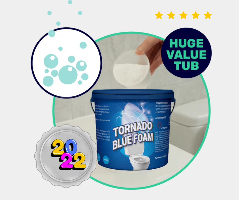 Secchiello detergente schiuma blu Tornado Blue Foam, 1 kg