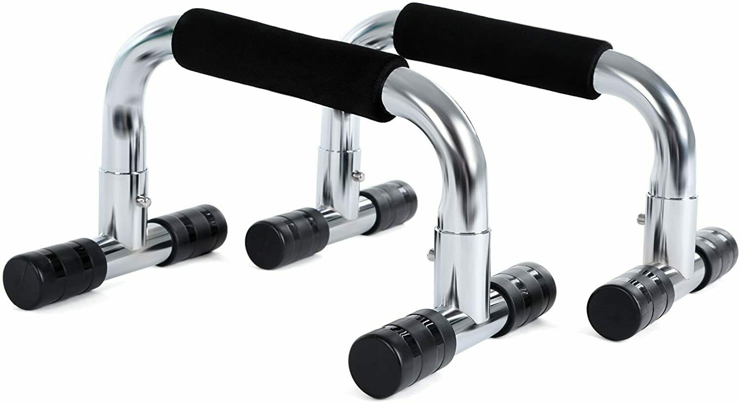 Maniglie per Flessioni Piegamenti sulle Braccia Push Up Bar in Acciaio Cromato