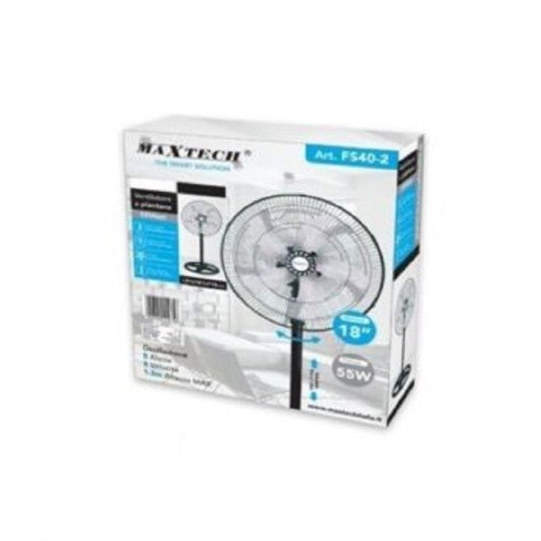 Ventilatore A Piantana 5 Pale In Acciaio Regolabile Oscillante 3 Velocità Fs40-2