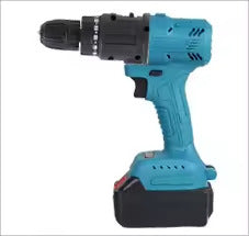 Trapano elettrico a mano mini azzurro con mandrino e batteria