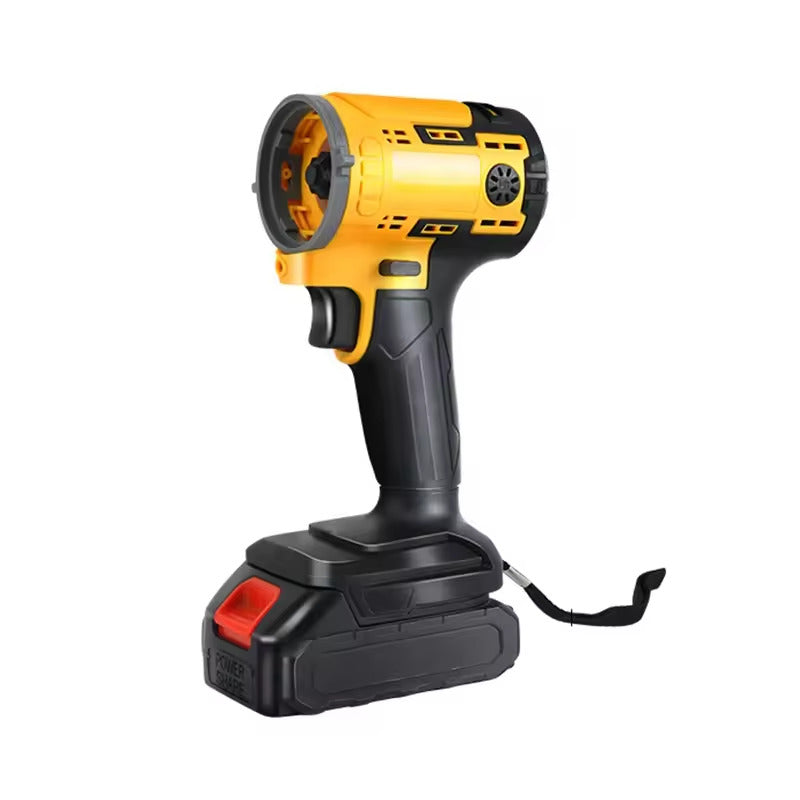 Avvitatore mini giallo/nero con base batteria e impugnatura