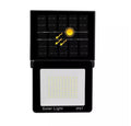 Lampada solare LED nera con pannello integrato, LED e IP67.